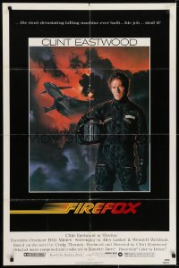 7p263 FIREFOX 1sh 1982 cool C.D. de Mar art of the flying killing machine & Clint Eastwood!