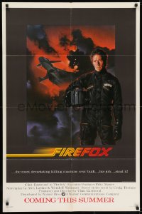 7p264 FIREFOX advance 1sh 1982 cool C.D. de Mar art of the flying killing machine & Clint Eastwood!