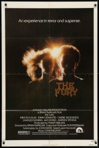7p299 FURY 1sh 1978 Brian De Palma, Kirk Douglas, an experience in terror & suspense!