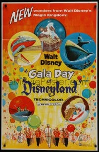 7p300 GALA DAY AT DISNEYLAND 1sh 1960 Walt Disney, art of new attractions at the park, super rare!