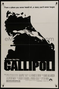 7p303 GALLIPOLI 1sh 1981 Peter Weir, Australians Mel Gibson & Mark Lee in World War I!