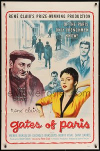 7p305 GATES OF PARIS 1sh 1958 Rene Clair's Porte des Lilas, Dany Carrel and top cast!