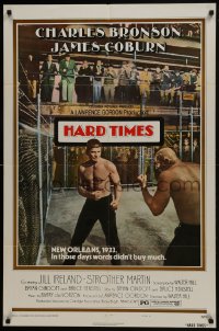 7p345 HARD TIMES style B 1sh 1975 Walter Hill, Goldberg art of Charles Bronson, The Streetfighter!