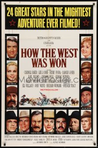 7p376 HOW THE WEST WAS WON 1sh 1964 John Ford, 24 great stars in mightiest adventure!