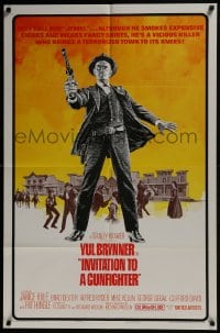7p402 INVITATION TO A GUNFIGHTER 1sh 1964 vicious killer Yul Brynner brings a town to its knees!