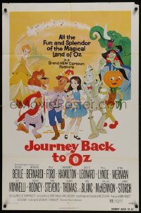 7p419 JOURNEY BACK TO OZ 1sh 1974 animated cartoon, Milton Berle, Ethel Merman and Liza Minnelli!