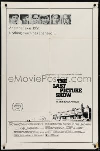 7p444 LAST PICTURE SHOW 1sh 1971 Peter Bogdanovich, Jeff Bridges & Cybill Shepherd!