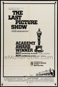 7p445 LAST PICTURE SHOW awards 1sh 1971 Peter Bogdanovich, Jeff Bridges & Cybill Shepherd
