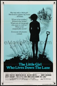 7p458 LITTLE GIRL WHO LIVES DOWN THE LANE 1sh 1977 Jodie Foster has an unspeakable secret!