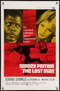 7p472 LOST MAN 1sh 1969 Sidney Poitier crowded a lifetime into 37 suspensful hours!