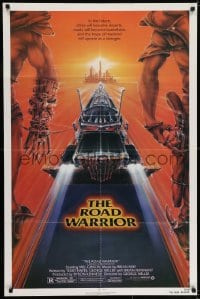 7p479 MAD MAX 2: THE ROAD WARRIOR 1sh 1982 Mel Gibson in the title role, great art by Commander!