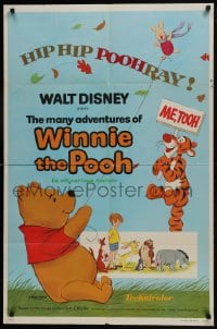 7p493 MANY ADVENTURES OF WINNIE THE POOH 1sh 1977 and Tigger too, plus three great shorts!
