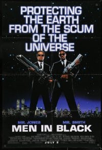 7p509 MEN IN BLACK advance DS 1sh 1997 Will Smith & Tommy Lee Jones protecting the Earth!