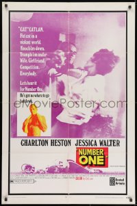 7p576 NUMBER ONE 1sh 1969 alcoholic football player Charlton Heston has nowhere to go but down!
