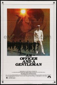 7p581 OFFICER & A GENTLEMAN 1sh 1982 Richard Gere & Debra Winger in love & in the U.S. Navy!