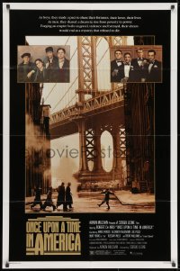 7p589 ONCE UPON A TIME IN AMERICA 1sh 1984 De Niro, James Woods, Sergio Leone, many images!