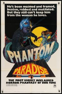 7p619 PHANTOM OF THE PARADISE revised 1sh 1974 Brian De Palma, different artwork by Richard Corben!