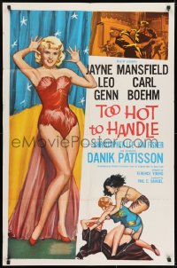 7p628 PLAYGIRL AFTER DARK int'l 1sh 1962 Too Hot to Handle, art of sexy Jayne Mansfield!