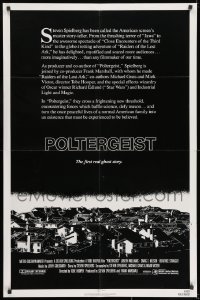 7p631 POLTERGEIST int'l 1sh 1982 Tobe Hooper & Steven Spielberg, the first real ghost story!