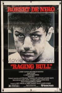 7p660 RAGING BULL 1sh 1980 Hagio art of Robert De Niro, Martin Scorsese boxing classic!