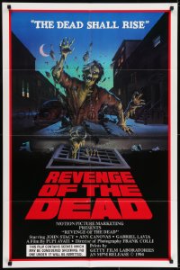 7p683 REVENGE OF THE DEAD 1sh 1985 Pupi Avati's Zeder, cool zombie artwork, the dead shall rise!