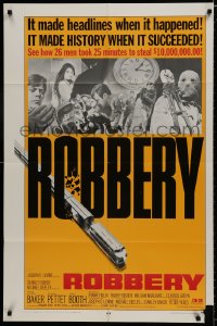 7p699 ROBBERY 1sh 1967 Stanley Baker, Peter Yates, 26 men took 25 minutes to steal 10 million!