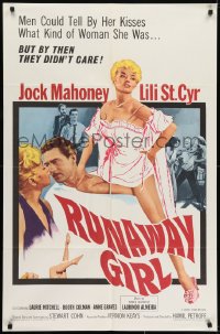 7p723 RUNAWAY GIRL 1sh 1965 men could tell by her kisses what kind of woman Lili St. Cyr was!