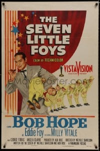 7p762 SEVEN LITTLE FOYS 1sh 1955 Bob Hope performing on stage with his seven kids in wacky outfits!