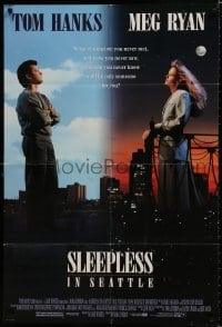 7p796 SLEEPLESS IN SEATTLE DS 1sh 1993 Nora Ephron directed, romantic Tom Hanks & Meg Ryan!