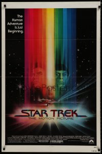 7p823 STAR TREK 1sh 1979 Shatner, Nimoy, Khambatta and Enterprise by Peak!