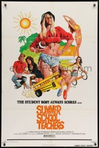7p852 SUMMER SCHOOL TEACHERS 1sh 1975 John Solie art of sexy coach & bikini girls!