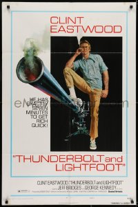 7p901 THUNDERBOLT & LIGHTFOOT style C 1sh 1974 art of Clint Eastwood with HUGE gun by McGinnis!