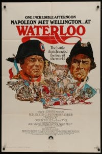 7p964 WATERLOO 1sh 1970 great art of Rod Steiger as Napoleon Bonaparte & Christopher Plummer!