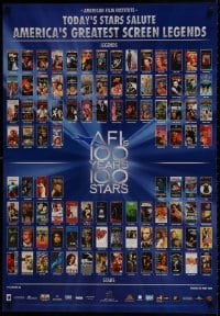 7r248 AFI'S 100 YEARS 100 STARS 27x39 video poster 1999 classic posters w/Gilda, Casablanca & more