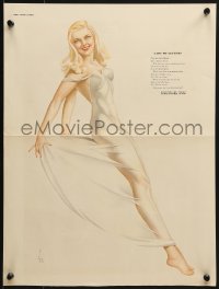 7r072 ALBERTO VARGAS Lady of Letters magazine page 1940s sexy pin-up art for Esquire Magazine!