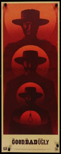 7r257 GOOD, THE BAD & THE UGLY 14x36 video poster R2014 Clint Eastwood, different design by La Boca!