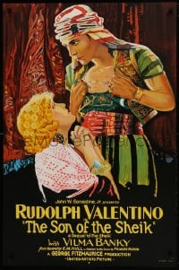 7r016 SON OF THE SHEIK S2 recreation 1sh 2000 incredible art of Rudolph Valentino & Vilma Banky!