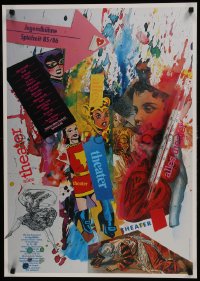 7r935 ALLES THEATER 23x33 German stage poster 1985 wild different collage art by Holger Matthies!