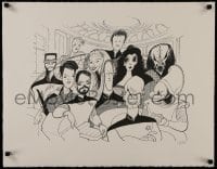 7r050 STAR TREK: THE NEXT GENERATION signed #83/375 21x27 art print 1990 by artist Al Hirschfeld!