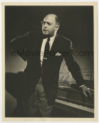 7s341 ABE BURROWS signed deluxe 8x10 still 1940s the music writer/composer standing by piano!