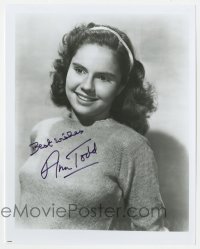 7s851 ANN E. TODD signed 8x10 publicity still 1980s great smiling portrait as a young woman!