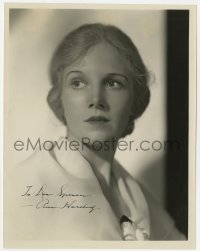 7s346 ANN HARDING signed 8x10.25 still 1930s portrait of the leading lady by Ernest A. Bachrach!