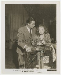 7s351 ANNE BAXTER signed 8.25x10 still 1946 close up with Tyrone Power in The Razor's Edge!