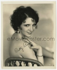 7s367 BETTY BOYD signed 8x10 still 1920s sexy topless portrait with her back turned by Elmer Fryer!