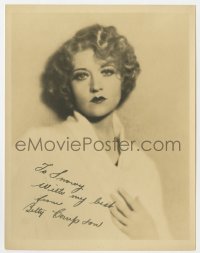 7s368 BETTY COMPSON signed deluxe 7.75x10 still 1930s great portrait of the pretty leading lady!