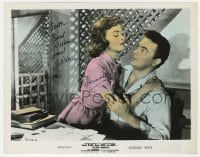 7s328 BEYOND MOMBASA signed color 8x10.25 still 1957 by BOTH Cornel Wilde AND Donna Reed!