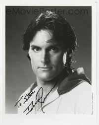 7s866 BRUCE JENNER signed 8x10 publicity still 1980s the Olympic gold medalist by Dick Zimmerman!