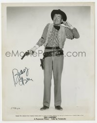 7s376 BUDDY EBSEN signed 8x10.25 still 1954 full-length in cowboy outfit from The Red Garters!