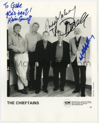 7s874 CHIEFTAINS signed 8x10 publicity still 1990s by FOUR traditional Irish band members!