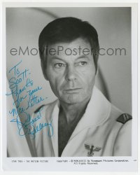 7s398 DEFOREST KELLEY signed 8x10 still 1978 close up as Star Trek's Dr. Leonard 'Bones' McCoy!